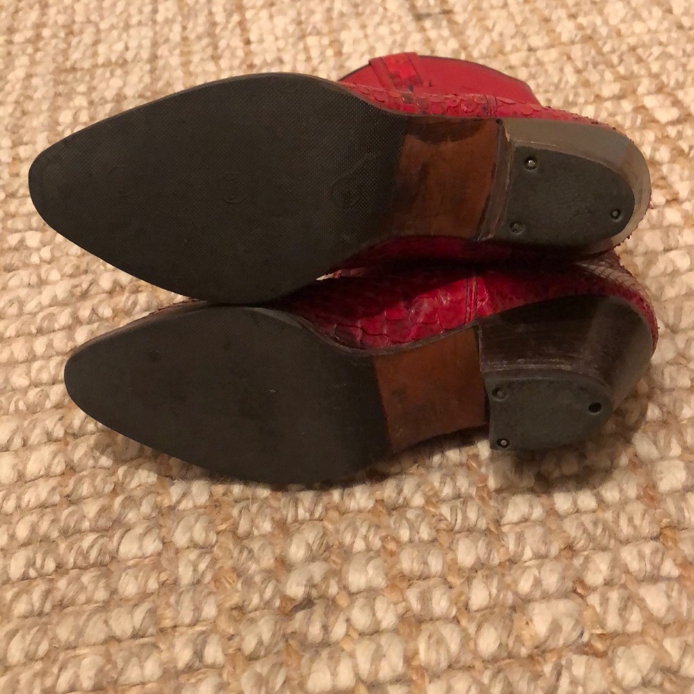 Red Python Cowboy Boots - Vintage - image 5